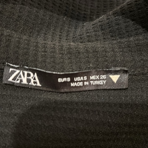 Zara Crop Top Black Crisscross Lapel Size Small - Picture 5 of 5